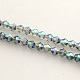 Chapelets de perles en verre galvanoplastique(X-EGLA-R094-4mm-09)-1