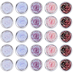 50Pcs 5 Colors Opaque Acrylic Beads, Flower, with Glitter Powder, Mixed Color, 12x11mm, Hole: 2mm, 10pcs/color(MACR-SC0002-51)