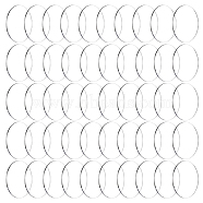 50Pcs Acrylic Flat Round Action Figure Display Bases, Clear, 40x2mm(KY-FG0001-12)
