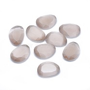 Cat Eye Cabochons, Faceted, Nuggets, Antique White, 17.5x12.5x3.5mm(G-G795-10-01)