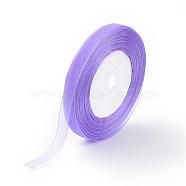 Sheer Organza Ribbon, Wide Ribbon for Wedding Decorative, Medium Purple, 2 inch(50mm), 50yards/roll(45.72m/roll), 4 rolls/group, 200 yards/group(182.88m/group)(RS50MMY-A063)
