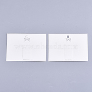 Cardboard Hair Clip Display Cards, Rectangle, Creamy White, 7x9.6cm(CDIS-T003-06)