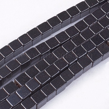 4mm Black Cube Non-magnetic Hematite Beads