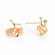 Brass Micro Pave Clear Cubic Zirconia Earring Findings(KK-S356-255-NF)-3