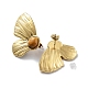 201 Natural Stainless Steel Butterfly with Natural Tiger Eye Stud Earrings(EJEW-D084-08G)-4