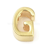 304 Stainless Steel Pendants, Real 24K Gold Plated, Letter G, 8x5.5x4mm, Hole: 1.6mm(STAS-S137-01G-G)