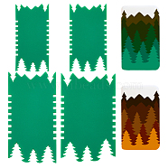 1 Set Acrylic Soap Template, Sea Green, 120~150x57~89x2.5mm, 4pcs/set(DIY-FG0006-53D)