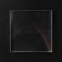 Acrylic Display Pedestals, Square, Clear, 10x10x2cm(AJEW-WH0348-316A)