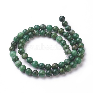 Natural African Jade Beads Strands(G-G735-22-6mm-A)-2