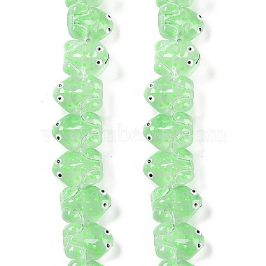 Light Green Frog Glass Beads