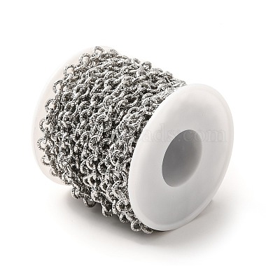 Tarnish Resistant 304 Stainless Steel Textured Cable Chains(STAS-B040-02P)-4