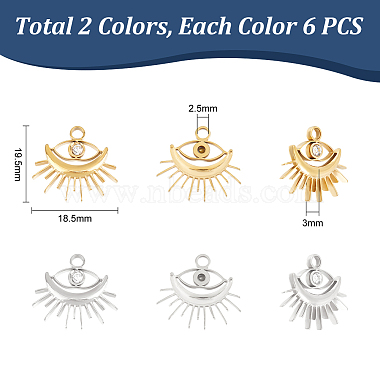 12Pcs 2 Colors 304 Stainless Steel Pendants(STAS-UN0050-75)-4