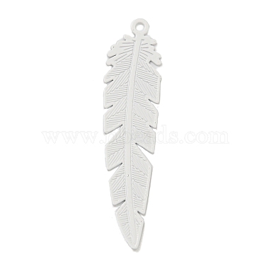 White Feather Brass Pendants