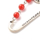 Fairy Charm Drop Alloy Bookmark with Beads for Booklover(AJEW-JK00175)-5