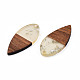 Transparent Resin & Walnut Wood Pendants(RESI-N025-031-A02)-3