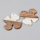 Opaque Resin & Walnut Wood Pendants(RESI-S389-052A-C04)-2