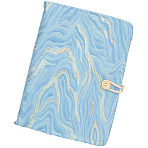 Cloth 6-Ring Loose Leaf Zipper Book Covers, Binder Cover, Rectangle, Deep Sky Blue, 240x180x25mm(AJEW-WH20042-09A)