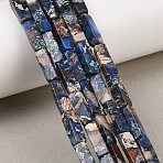 Natural Imperial Jasper Beads Strands, Cuboid, 12~13x4~5x4~5mm, Hole: 1mm, about 29pcs/strand, 15.24''(38.7cm)(G-I326-03)