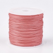 Nylon Thread, Nylon String Jewelry Bead Cord for Custom Woven Jewelry Making, Salmon, 0.8mm, about 49.21 yards(45m)/roll(NWIR-K022-0.8mm-30)