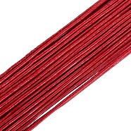 Cowhide Leather Cord, Leather Jewelry Cord, Jewelry DIY Making Material, Round, Dyed, Red, 1.5mm(X-LC-1.5MM-01)