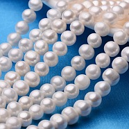 Potato Natural Cultured Freshwater Pearl Beads Strands, Creamy White, 8~9mm, Hole: 0.8mm, about 44~54pcs/strand, 13.5 inch~15.7 inch(PEAR-E007-8-9mm-AAA-01)