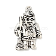 Tibetan Style Alloy Pendants, Soldier Charms, Nickel, Antique Silver, 26x15.5x3mm, Hole: 1.6mm(TIBE-Q098-06AS)
