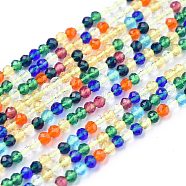 Glass Beads Strands, Imitation Quartz, Faceted, Round, Colorful, 2mm, Hole: 0.5mm,  about 175pcs/strand, 14.9 inch(38cm)(G-K185-16M)