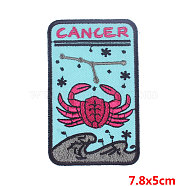 Rectangle with Constellation Computerized Embroidery Cloth Iron on/Sew on Patches, Costume Accessories, Cancer, 78x50mm(PATC-PW0002-14E)