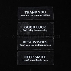 Waterproof PVC Self-Adhesive Stickers, for Party Decorative Presents, Rectangle, Word, 132x88x0.2mm, stickers: 30x80mm, 4pcs/sheet(DIY-A031-10)