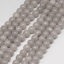 Natural Yellow Jade Beads Strands, Dyed, Round, Thistle, 4mm, Hole: 1mm, about 95pcs/strand, 15.75 inch(G-G598-4mm-YXS-06)