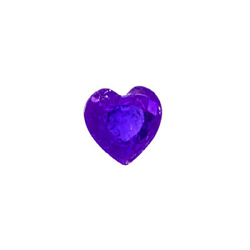 Glass Rhinestone Cabochons, DIY Accessories for Jewelry Pendant Making, Birthstone Color Style Rhinestone, Heart, Amethyst, 4mm, 20pcs/bag