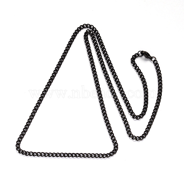 304 de acero inoxidable collares de cadena de cadena del encintado trenzado(NJEW-L416-04B)-2