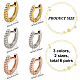 12Pcs 6 Styles Brass Micro Pave Clear Cubic Zirconia Hoop Earrings(EJEW-AN0004-59)-2