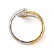 304 Stainless Steel Open Cuff Rings for Women(RJEW-Z058-03G)-3