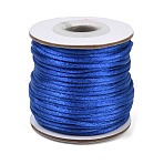 Nylon Satin Rattail Cord, Round, for DIY Chinese Knot Making, Royal Blue, 2.5mm, about 26.25 Yards(24m)/Roll(FB-CBA4338-01)