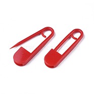 Plastic Safety Pins, Red, 25x7x2.5mm, about 1000pcs/bag(KY-WH0018-04B)