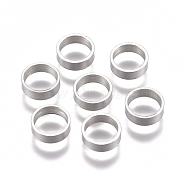201 Stainless Steel Spacer Beads, Ring, Stainless Steel Color, 6x2mm, Hole: 5mm(STAS-L234-129P)