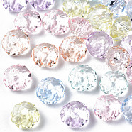 Transparent Acrylic Beads, Faceted, Abacus, Mixed Color, 8x5mm, Hole: 1.6mm, about 2600pcs/500g(TACR-S134-028)