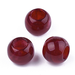 Acrylic Beads, Imitation Gemstone Style, Rondelle, Dark Red, 11.5x9.5mm, Hole: 5.5mm, about 760pcs/500g(OACR-Q173-01E)