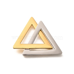 304 Stainless Steel Linking Rings, Triangle, Golden & Stainless Steel Color, 31mm, Hole: 13x14mm(STAS-D288-01E-GP)