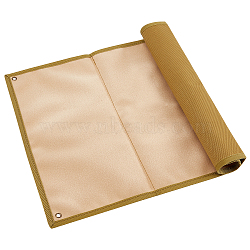 Polyester Badge Storage Display Poster, Armband Patch Holder Board Hook & Loop Patch Panel, Dark Goldenrod, fold: 38x19.5x1cm, unfold: 57x38x0.3cm, Hole: 6mm(AJEW-WH0188-69)