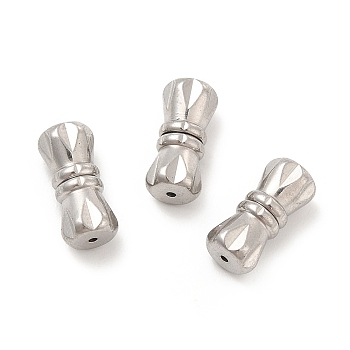 304 Stainless Steel Screw Clasps, Column, Stainless Steel Color, 11x5mm, Hole: 0.8mm