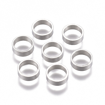 201 Stainless Steel Spacer Beads, Ring, Stainless Steel Color, 6x2mm, Hole: 5mm