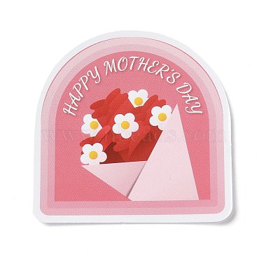 Mother's Day Self-Adhesive Paper Gift Tag Stickers(AJEW-Z019-01B)-2