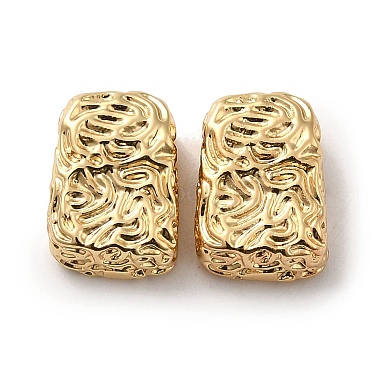 Real 18K Gold Plated Rectangle Brass Beads