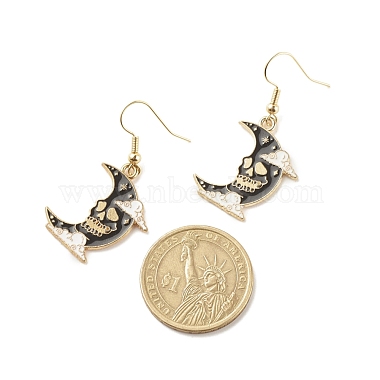 Alloy Enamel Skull Moon Dangle Earrings(EJEW-JE04875-03)-4