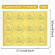 12 feuilles d'autocollants en relief en feuille d'or(DIY-WH0451-023)-2