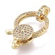 Brass Micro Pave Cubic Zirconia Lobster Claw Clasps(ZIRC-M108-09A-G)-1