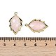 Natural Rose Quartz Faceted Leaf Pendants(G-I375-04G-05)-3