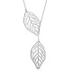 SHEGRACE Fashion Filigree Rhodium Plated 925 Sterling Silver Pendant Lariat Necklace(JN171B)-1